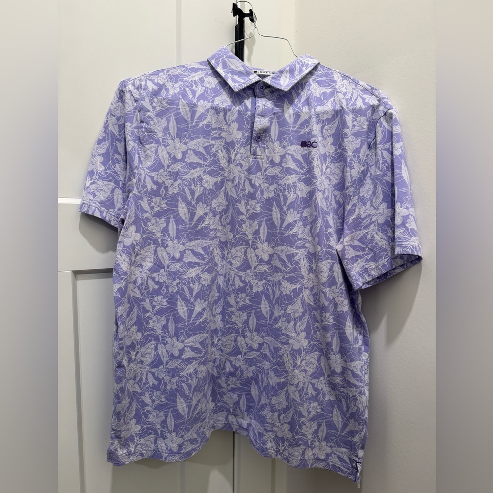Lavender Floral Polo Shirt